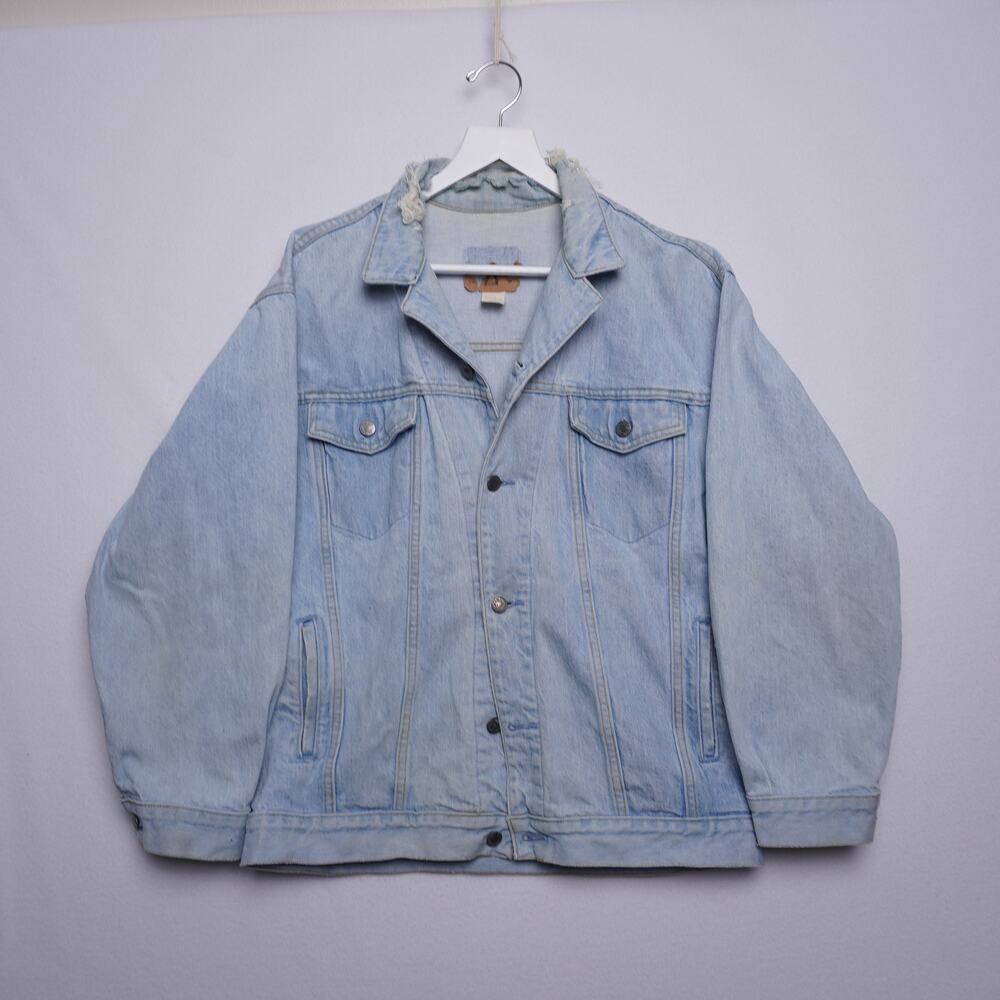 Vintage Denim Jacket by The Gap Size M Distressed Retro Work‎ Wear Made in USA